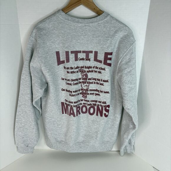Vintage Central High School Sioux City IA Graphic Sweatshirt Medium Jerzees Grey - Picture 2 of 6